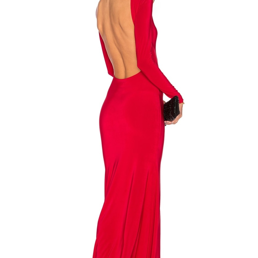 Lurelly Red Backless Evening Dress